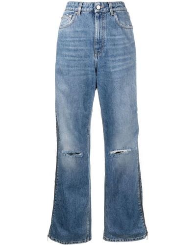 Stella McCartney Jeans dritti con zip - Blu