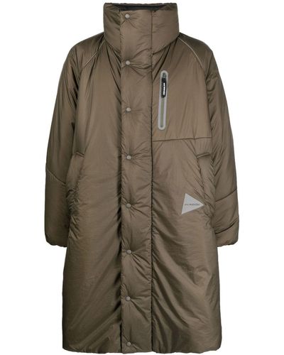 and wander Primaloft padded zipped coat - Verde