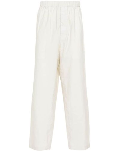Lemaire Pantalon fuselée en coton mélangé - Blanc