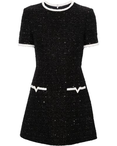 Valentino Garavani Tweed Mini-jurk - Zwart