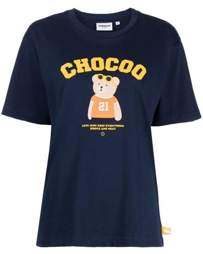 Chocoolate T-shirt con stampa - Blu