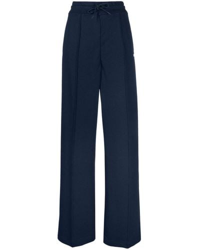 MSGM Logo-print Cotton Track Trousers - Blue