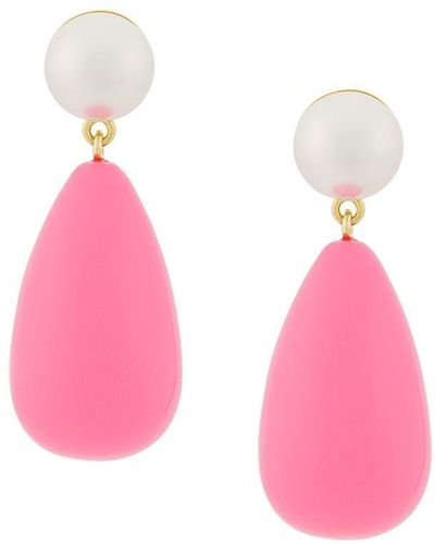 Eshvi Teardrop Earrings - Pink