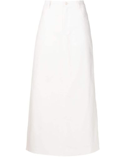 UMA | Raquel Davidowicz A-line Straight-cut Skirt - White