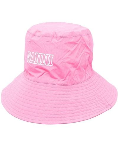 Ganni バケットハット - ピンク