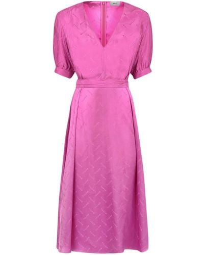 Bally Kleid mit V-Ausschnitt - Pink