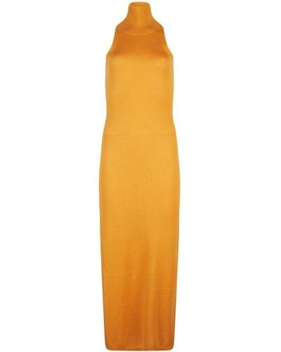RTA Shira Midi Silk Dress - Yellow