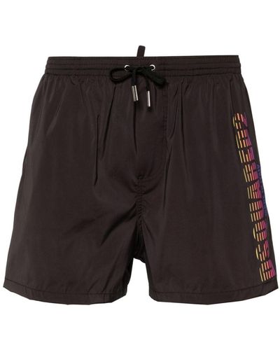 DSquared² Logo-print Swim Shorts - Black