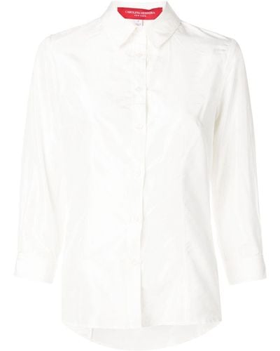 Carolina Herrera Camisa de manga tres cuartos - Blanco