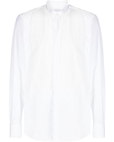 Dries Van Noten Cotton Tuxedo Shirt - White