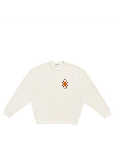 Marcelo Burlon Cross-macramé Cotton Sweater - White