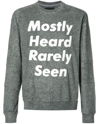 Mostly Heard Rarely Seen Sweatshirt mit Logo-Print - Grau