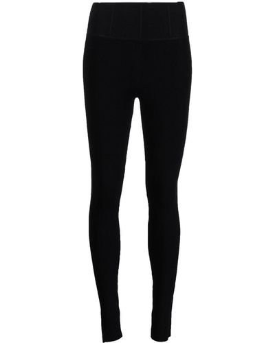 Galvan London Venus Ribbed Knit leggings - Black