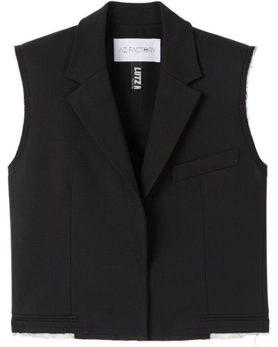 AZ FACTORY X Lutz Huelle Paul Sleeveless Tailored Vest - Black