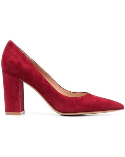 Gianvito Rossi Piper 85mm Suede Pumps - Red