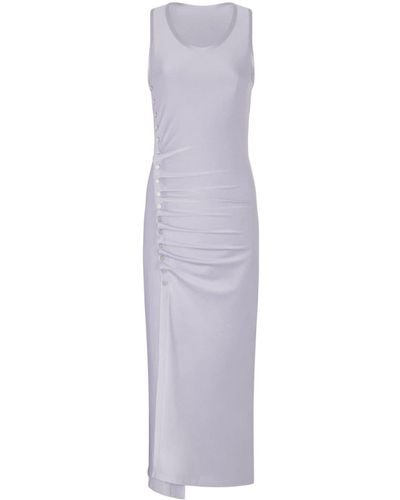 Rabanne Stud-detailed Sleeveless Midi Dress - Purple