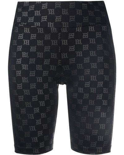 MISBHV Short à motif monogrammé - Noir