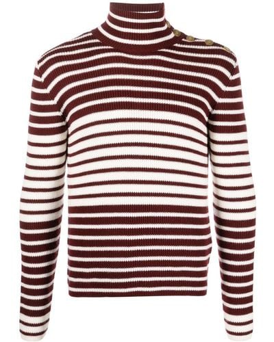 Valentino Garavani Striped Wool Sweater - White