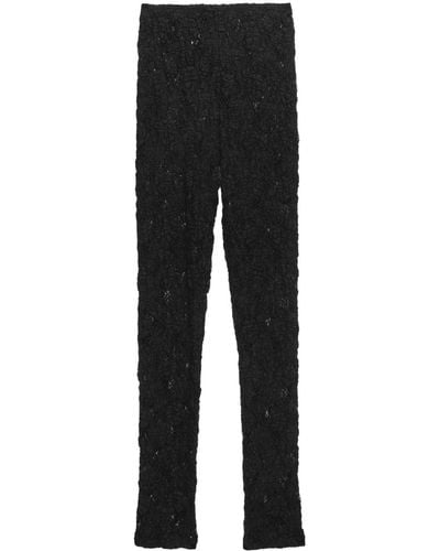 MSGM Lace Knitted Trousers - Black