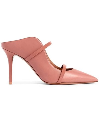 Malone Souliers Maureen 85mm leather mules - Pink