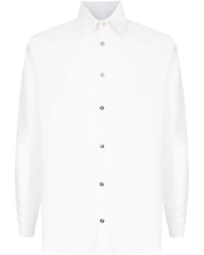 Amir Slama Poseidon-print Buttoned Shirt - White