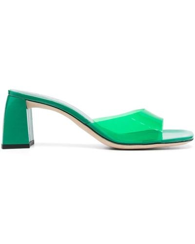 BY FAR Romy Transparent-strap Sandals - Green