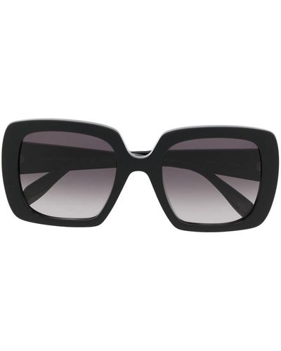 Alexander McQueen Logo-print Rectangle Sunglasses - Black
