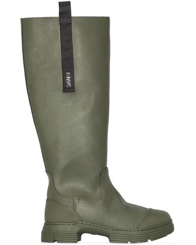 Ganni Recycled Rubber Mid-calf Boots - Green