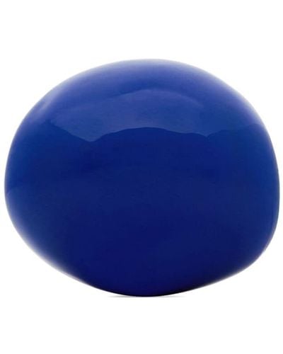 Saint Laurent Bague Egg à design épais - Bleu