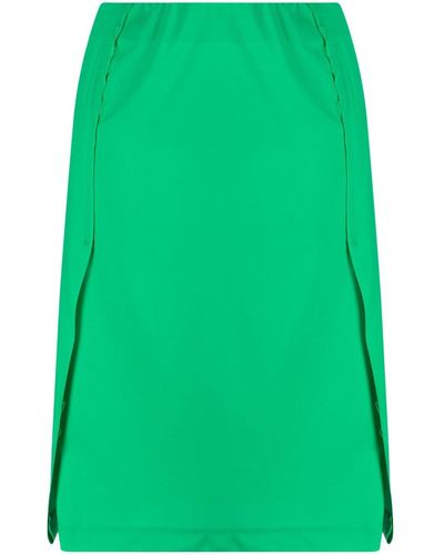 Raf Simons Midi-jurk Met Geplooid Vlak - Groen