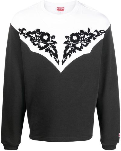 KENZO Sweater Met Bloemenprint - Grijs