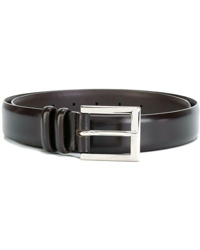 Orciani Leather Buckle Belt - Brown