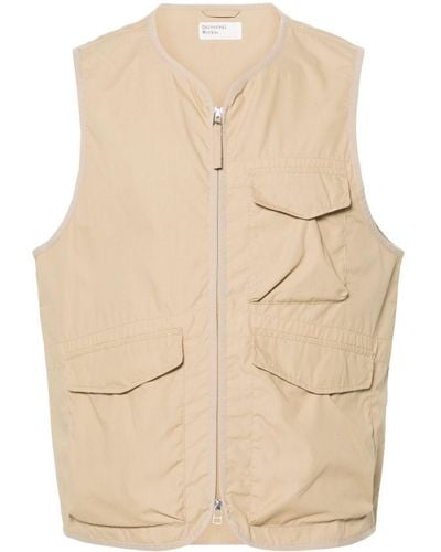 Universal Works Zip-up Utilitary Gilet - Natural