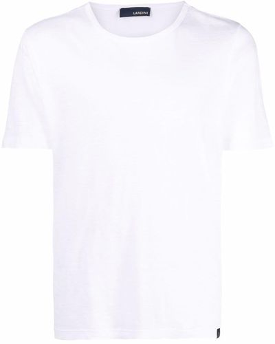 Lardini Camiseta con cuello redondo - Blanco
