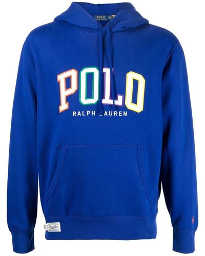 Polo Ralph Lauren Hoodie mit Logo-Patch - Blau