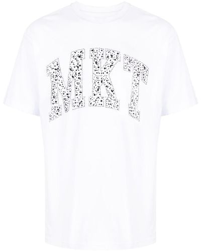 Market T-Shirt mit Logo-Verzierung - Weiß