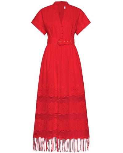 Rebecca Vallance Giovanni V-neck Dress - Red