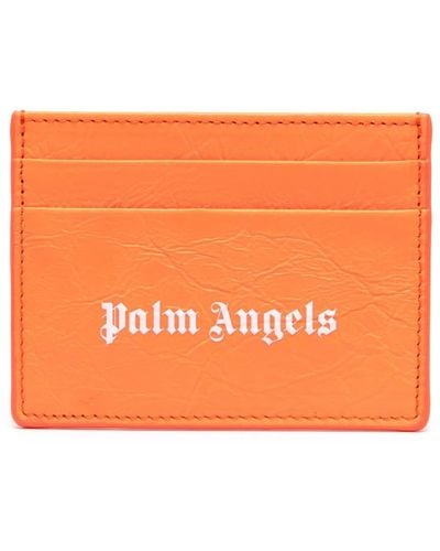Palm Angels Tarjetero de charol - Naranja