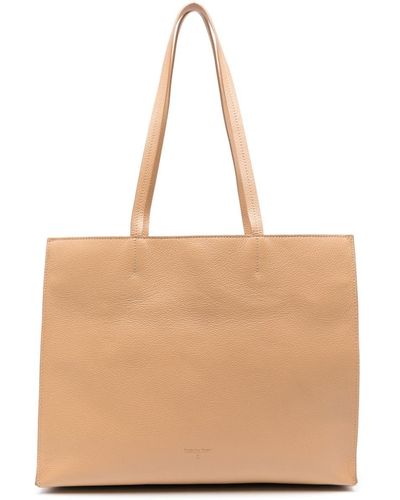 Patrizia Pepe Fly-debossed Leather Tote Bag - Natural