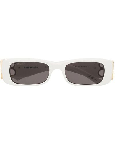 Balenciaga Dynasty Rectangle-frame Sunglasses - White