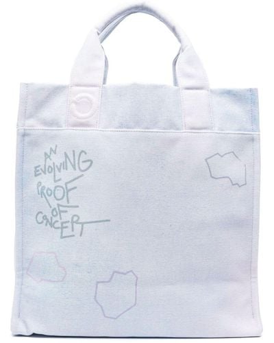 Objects IV Life Slogan-print Cotton Tote Bag - White