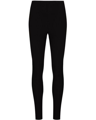 Valentino Garavani Logo-embroidered High-rise leggings - Black