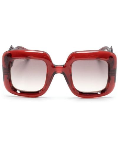Etro Sonnenbrille mit Oversized-Gestell - Rot