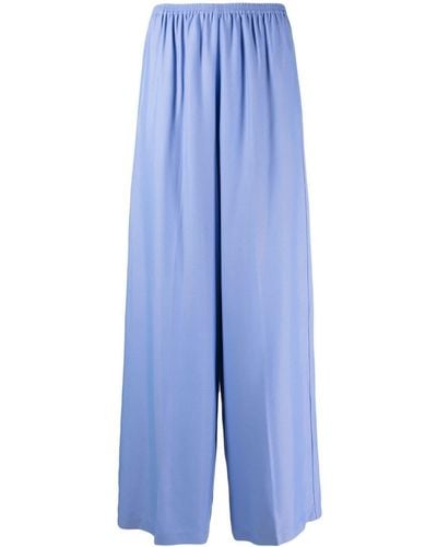 Forte Forte Pressed-crease Palazzo Pants - Blue