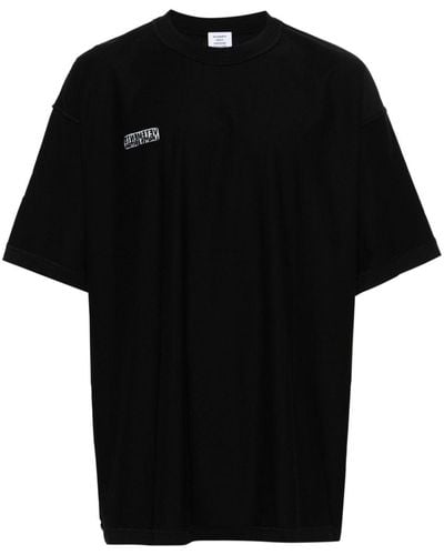 Vetements Inside-out Cotton T-shirt - Black