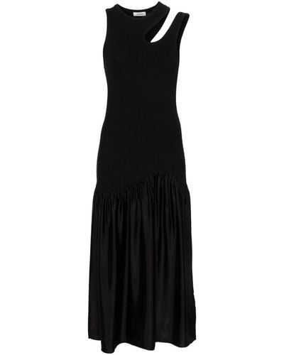 Sandro Olane Ribbed-knit Maxi Dress - Black
