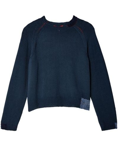 Eckhaus Latta Cinder Long-sleeved Sweater - Blue