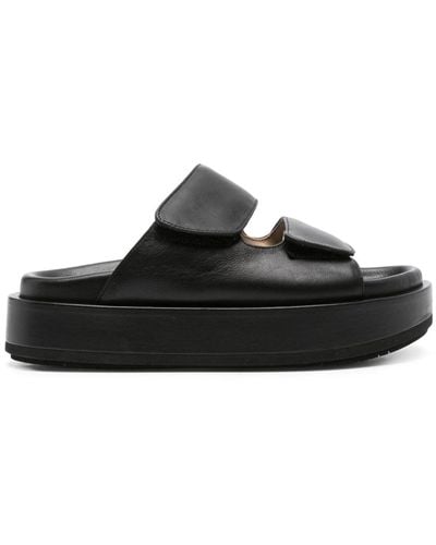 Paloma Barceló Laya Leather Sandals - Black
