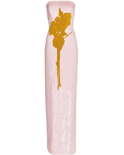 Silvia Tcherassi Kleid mit Pailletten - Pink