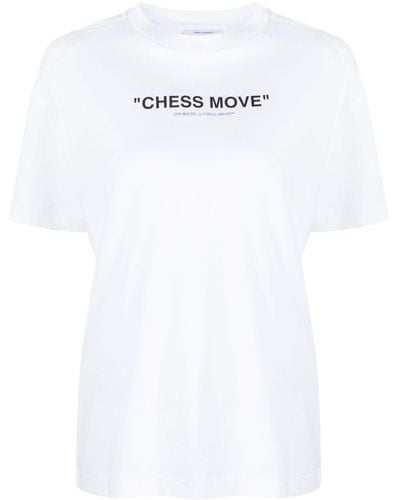 Off-White c/o Virgil Abloh Camiseta Chess Move - Blanco